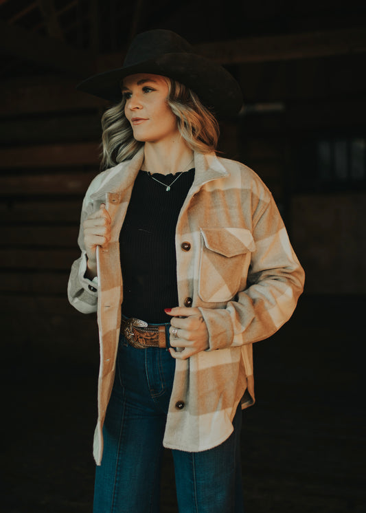 Peyton Plaid Button Down Jacket
