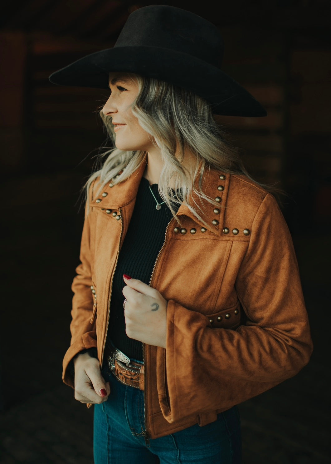 Sienna Suede Studded Jacket