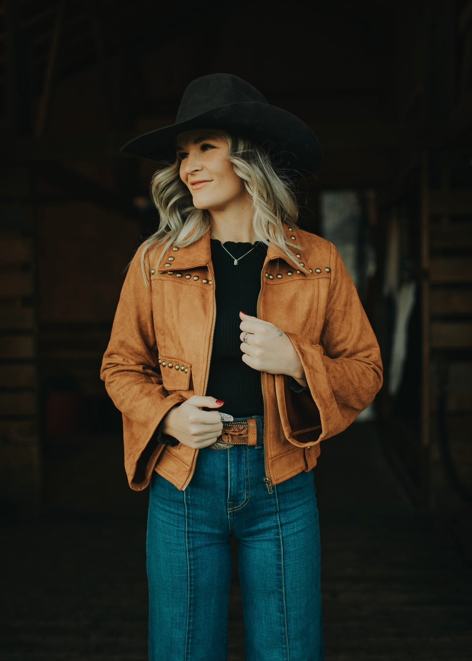 Sienna Suede Studded Jacket