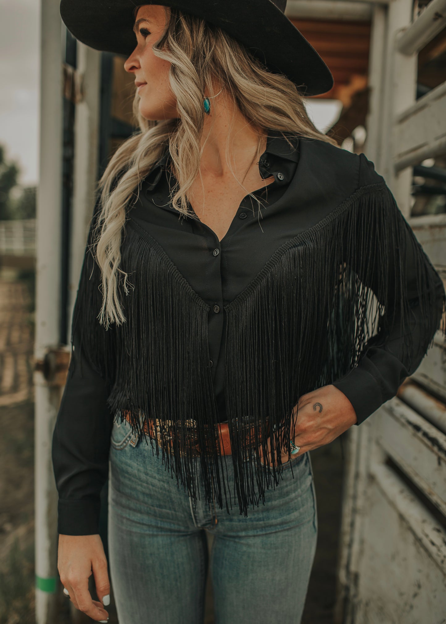 Shania Fringe Blouse