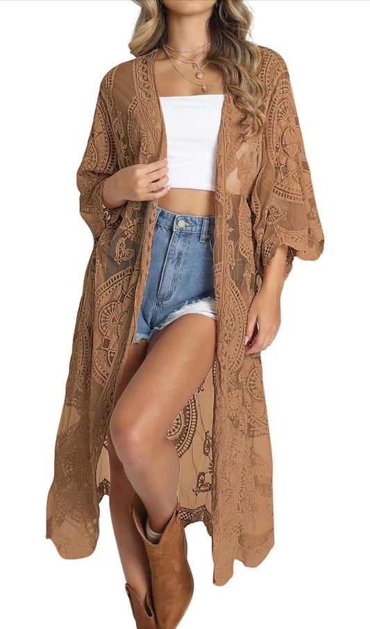 Saddle & Silk Lace Duster