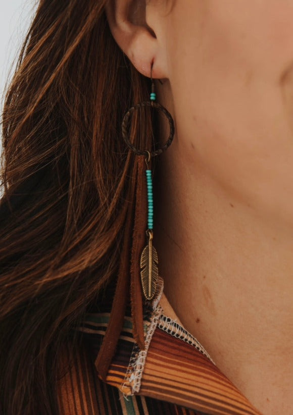 Turquoise Tassle Earrings